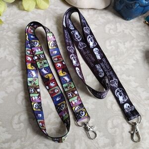 2 Nightmare Before Christmas Ribbon Lanyard